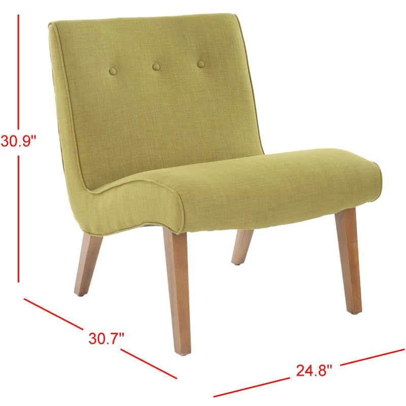 Mid-Century Forest Green Chair - 25.2 x 29.9 x 30.7 - 25Wx30Dx31H