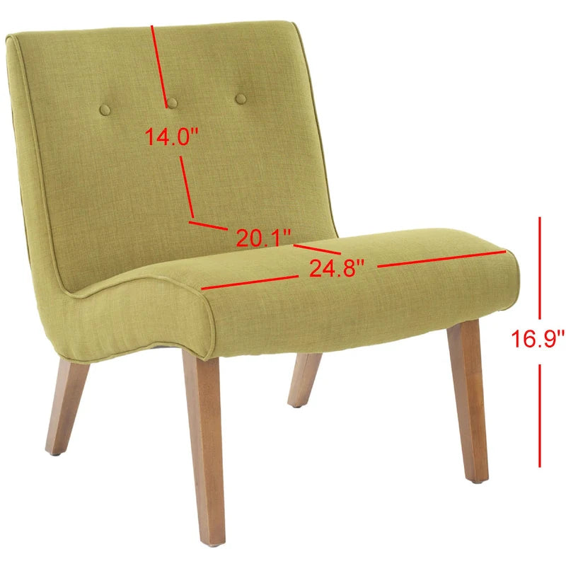 Mid-Century Forest Green Chair - 25.2 x 29.9 x 30.7 - 25Wx30Dx31H