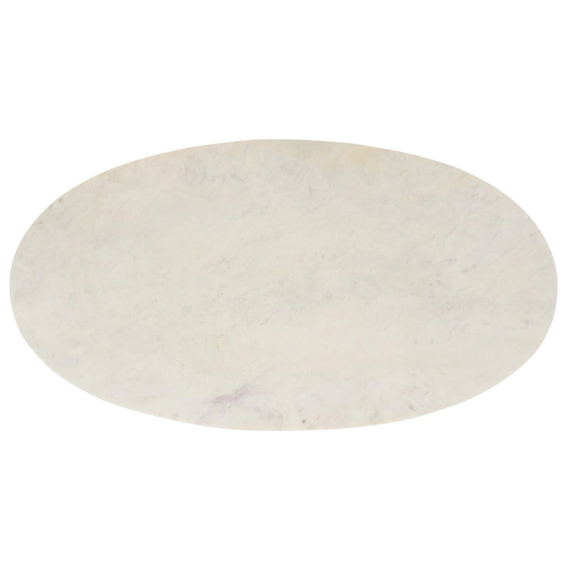 Marble Coffee Table (Fully Assembled) - 39 In. W x 21 In. D x 18.3 In. H - 39Wx21Dx18H