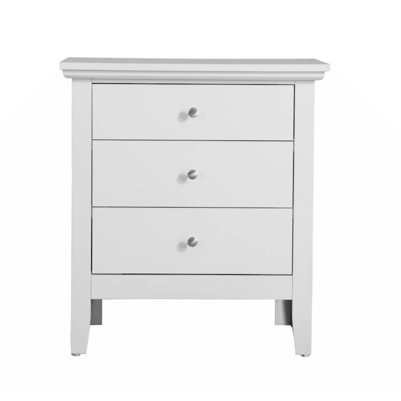 Hammond 3 Drawer Nightstand, White