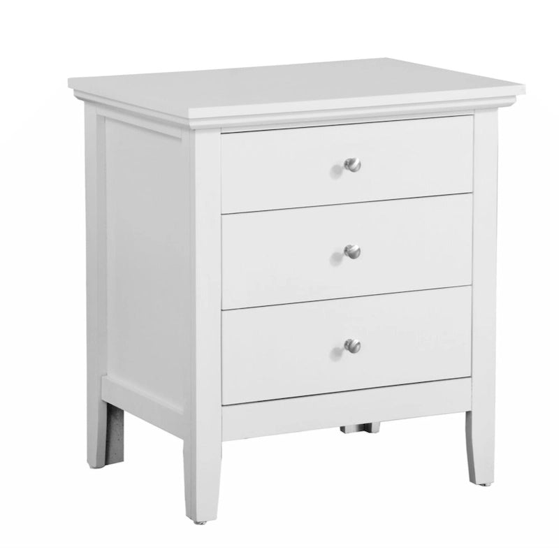 Hammond 3 Drawer Nightstand, White