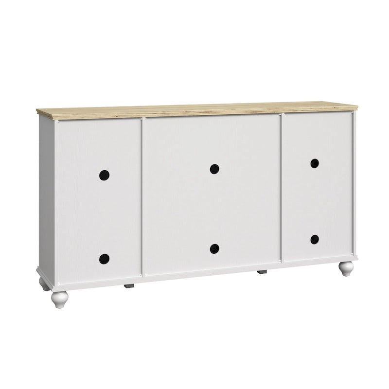 63 Vintage Style Kitchen Accent Buffet Sideboard Cabinet w/ Drawers - 63 in Width