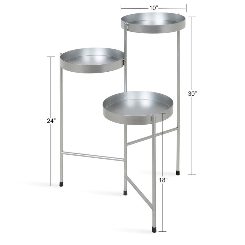 Metal 3-tier Modern Plant Stand - 16x21x30